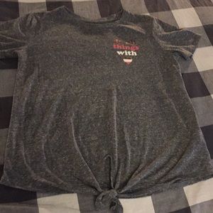 Girls Old Navy Tie Front Tee